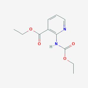 molecular formula C11H14N2O4 B8732641 Ethyl 2-ethoxycarbonylaminonicotinate 