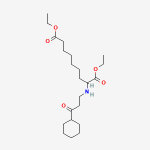 molecular formula C22H39NO5 B8732643 Diethyl 2-[(3-cyclohexyl-3-oxopropyl)amino]nonanedioate CAS No. 65706-08-3