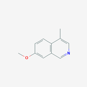 molecular formula C11H11NO B8732646 7-Methoxy-4-methylisoquinoline 