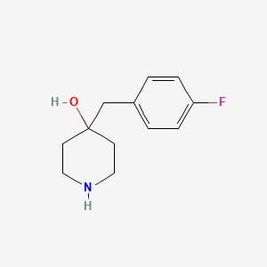 molecular formula C12H16FNO B8732666 4-(4-Fluorobenzyl)piperidin-4-ol 