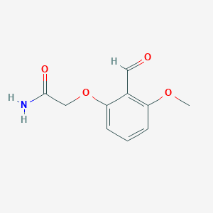 molecular formula C10H11NO4 B8732710 2-(2-Formyl-3-methoxyphenoxy)acetamide 