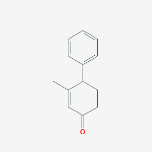 molecular formula C13H14O B8732746 3-Methyl-4-phenylcyclohex-2-en-1-one CAS No. 6312-13-6