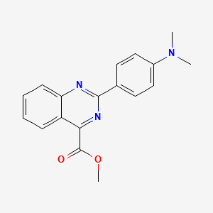 molecular formula C18H17N3O2 B8732752 Methyl 2-(4-(dimethylamino)phenyl)quinazoline-4-carboxylate 