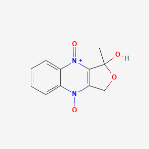molecular formula C11H10N2O4 B8732759 1-Hydroxy-1-methyl-1,3-dihydrofuro[3,4-b]quinoxaline 4,9-dioxide CAS No. 61675-90-9