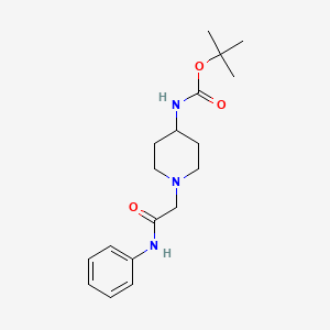 molecular formula C18H27N3O3 B8732767 Tert-butyl {1-[2-oxo-2-(phenylamino)ethyl]piperidin-4-yl}carbamate 