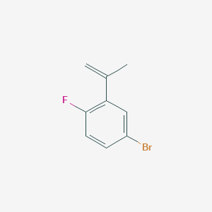molecular formula C9H8BrF B8732781 4-Bromo-1-fluoro-2-isopropenyl-benzene 