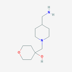 molecular formula C12H24N2O2 B8732785 2H-Pyran-4-ol, 4-[[4-(aminomethyl)-1-piperidinyl]methyl]tetrahydro- CAS No. 847605-31-6