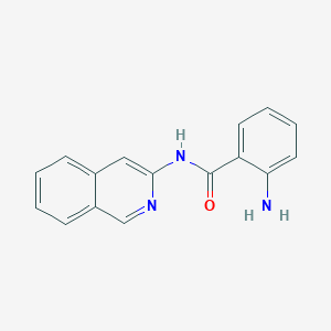 molecular formula C16H13N3O B8732799 2-Amino-N-(isoquinolin-3-yl)benzamide CAS No. 267891-89-4