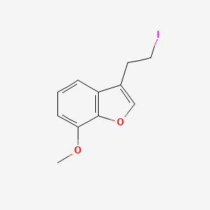 molecular formula C11H11IO2 B8732895 3-(2-Iodoethyl)-7-methoxy-1-benzofuran CAS No. 796851-87-1