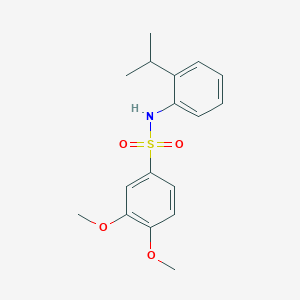 molecular formula C17H21NO4S B8732958 3,4-dimethoxy-N-[2-(propan-2-yl)phenyl]benzenesulfonamide 