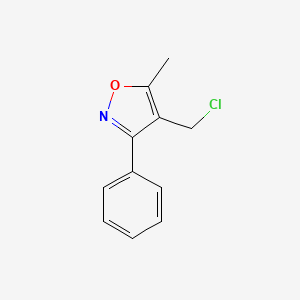 molecular formula C11H10ClNO B8732987 4-(Chloromethyl)-5-methyl-3-phenylisoxazole 