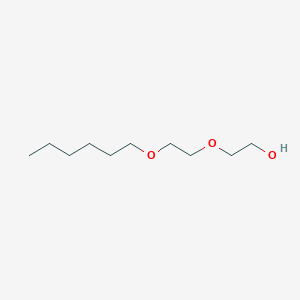 molecular formula C10H22O3<br>C6H13(OCH2CH2)2OH<br>C10H22O3 B087330 Diethylene glycol monohexyl ether CAS No. 112-59-4