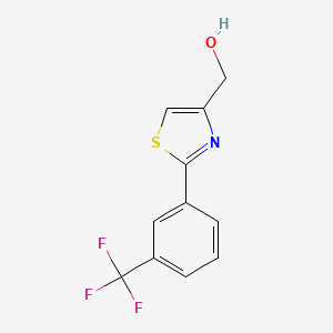 molecular formula C11H8F3NOS B8733014 2-(3-Trifluoromethylphenyl)-4-hydroxymethylthiazole 