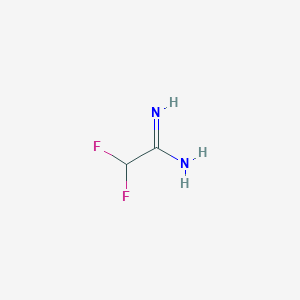 molecular formula C2H4F2N2 B8733090 2,2-Difluoroethanimidamide 