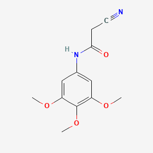 molecular formula C12H14N2O4 B8733121 2-cyano-N-(3,4,5-trimethoxyphenyl)acetamide 