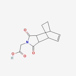 molecular formula C12H13NO4 B8733138 (3,5-Dioxo-4-azatricyclo[5.2.2.0(2,6)]undec-8-en-4-yl)acetic acid 