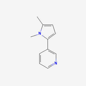 molecular formula C11H12N2 B8733243 3-(1,5-Dimethyl-1H-pyrrol-2-yl)pyridine CAS No. 65734-44-3