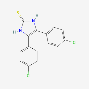 molecular formula C15H10Cl2N2S B8733254 4,5-Bis(4-chlorophenyl)-2-mercaptoimidazole CAS No. 23187-08-8