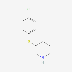 molecular formula C11H14ClNS B8733290 3-[(4-Chlorophenyl)thio]piperidine 
