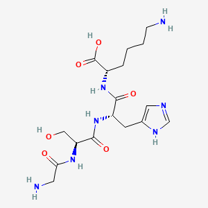 molecular formula C17H29N7O6 B8733327 Glycyl-seryl-histidyl-lysine CAS No. 87230-85-1