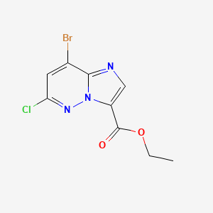 molecular formula C9H7BrClN3O2 B8733348 Ethyl 8-bromo-6-chloroimidazo[1,2-b]pyridazine-3-carboxylate 