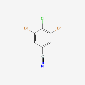 molecular formula C7H2Br2ClN B8733356 3,5-Dibromo-4-chlorobenzonitrile 