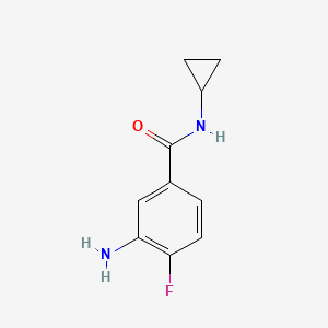 molecular formula C10H11FN2O B8733358 3-Amino-N-cyclopropyl-4-fluorobenzamide CAS No. 639858-51-8