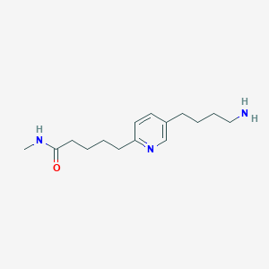 molecular formula C15H25N3O B8733581 5-[5-(4-Aminobutyl)pyridin-2-YL]-N-methylpentanamide CAS No. 312263-15-3