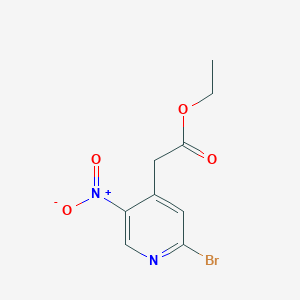 molecular formula C9H9BrN2O4 B8733594 Ethyl 2-(2-Bromo-5-nitro-4-pyridyl)acetate 