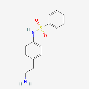 molecular formula C14H16N2O2S B8733641 N-[4-(2-aminoethyl)phenyl]Benzenesulfonamide 