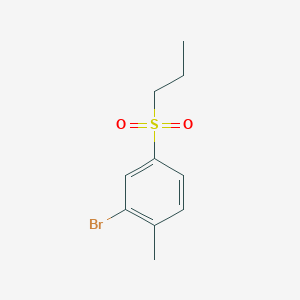 molecular formula C10H13BrO2S B8733656 2-Bromo-1-methyl-4-(propylsulfonyl)benzene 