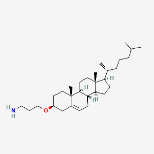 molecular formula C30H53NO B8733662 1-Propanamine, 3-[(3b)-cholest-5-en-3-yloxy]- CAS No. 71507-49-8