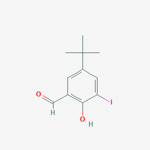 molecular formula C11H13IO2 B8733671 5-tert-Butyl-2-hydroxy-3-iodobenzaldehyde CAS No. 71064-03-4