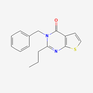 molecular formula C16H16N2OS B8733676 3-benzyl-2-propylthieno[2,3-d]pyrimidin-4(3H)-one CAS No. 545379-54-2