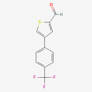 molecular formula C12H7F3OS B8733694 4-(4-Trifluoromethylphenyl)thiophene-2-carbaldehyde 