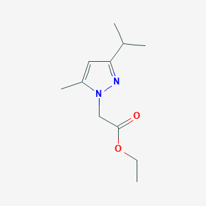 molecular formula C11H18N2O2 B8733712 Ethyl (3-isopropyl-5-methyl-1H-pyrazol-1-yl)acetate CAS No. 1402446-15-4