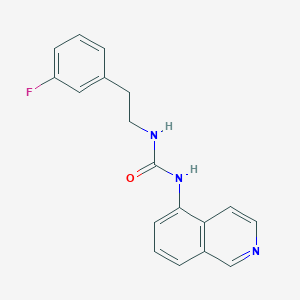 molecular formula C18H16FN3O B8733737 N-[2-(3-fluorophenyl)ethyl]-N'-isoquinolin-5-ylurea CAS No. 581809-65-6