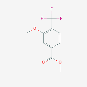molecular formula C10H9F3O3 B8733747 Methyl 3-methoxy-4-(trifluoromethyl)benzoate 