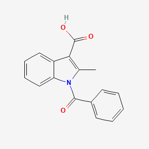 molecular formula C17H13NO3 B8733795 1-Benzoyl-2-methyl-1H-indole-3-carboxylic acid 