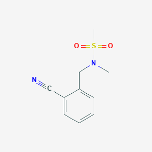 molecular formula C10H12N2O2S B8733796 N-(2-Cyano-benzyl)-N-methyl-methanesulfonamide 