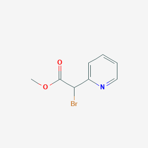 molecular formula C8H8BrNO2 B8733819 Methyl 2-bromo-2-(pyridin-2-yl)acetate 