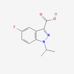 molecular formula C11H11FN2O2 B8733822 5-Fluoro-1-isopropyl-1H-indazole-3-carboxylic acid CAS No. 863248-93-5