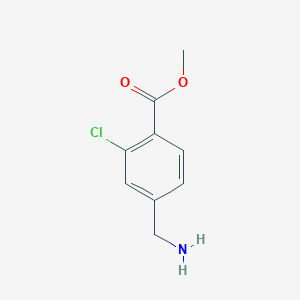 molecular formula C9H10ClNO2 B8733842 Methyl 4-(aminomethyl)-2-chlorobenzoate 