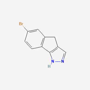 molecular formula C10H7BrN2 B8733870 6-Bromo-1,4-dihydroindeno[1,2-c]pyrazole CAS No. 760989-09-1