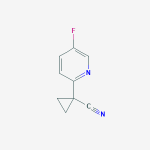 molecular formula C9H7FN2 B8733954 1-(5-Fluoropyridin-2-yl)cyclopropanecarbonitrile 