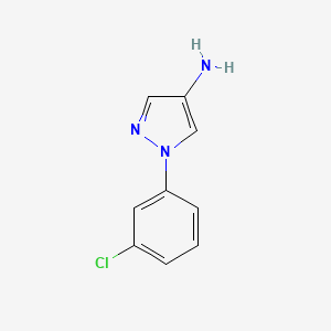molecular formula C9H8ClN3 B8734031 1-(3-chlorophenyl)-1H-pyrazol-4-amine 