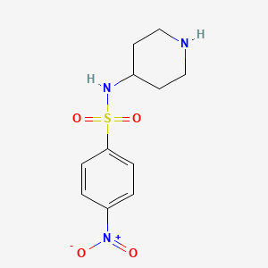 molecular formula C11H15N3O4S B8734066 4-Nitro-N-piperidin-4-yl-benzenesulfonamide 