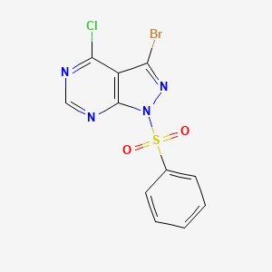 3-Bromo-4-chloro-1-(phenylsulfonyl)-1H-pyrazolo[3,4-d]pyrimidine