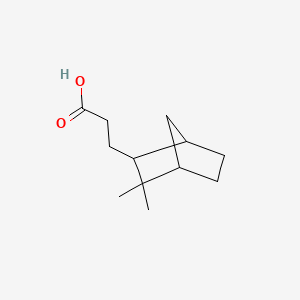 molecular formula C12H20O2 B8734205 exo-3,3-Dimethylbicyclo(2.2.1)heptane-2-propionic acid CAS No. 84817-64-1