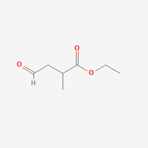 molecular formula C7H12O3 B8734236 Ethyl 2-methyl-4-oxobutanoate 